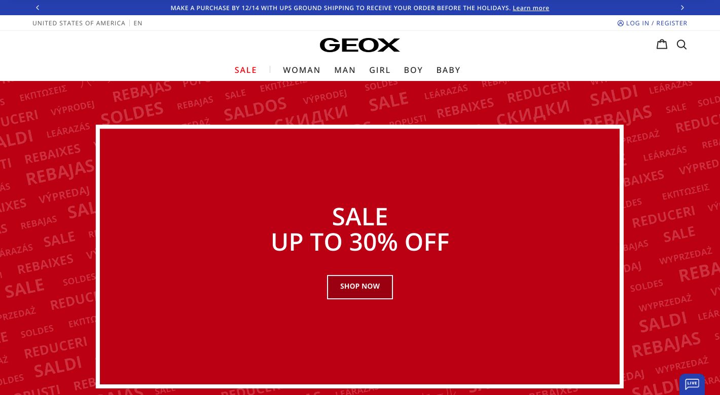 Geox Website