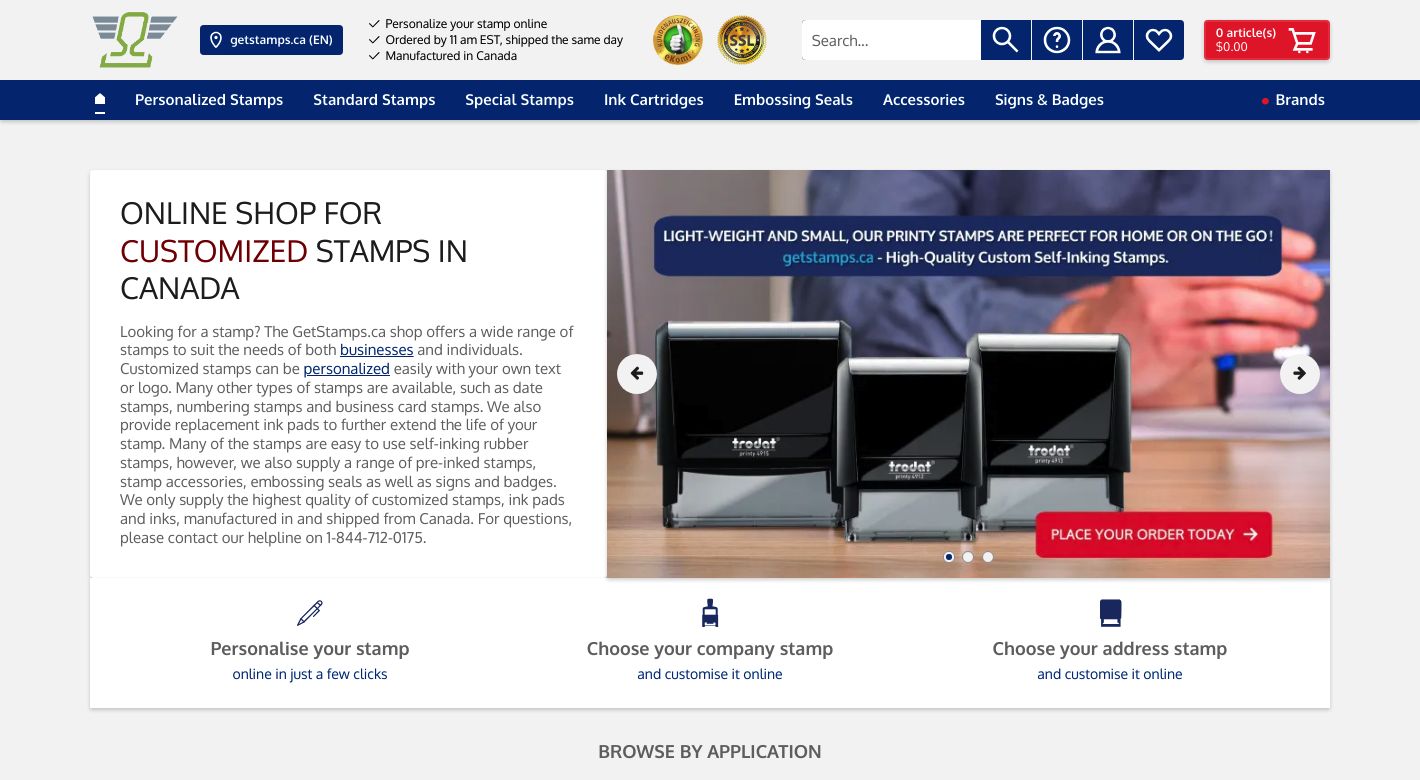 getstamps.ca Website