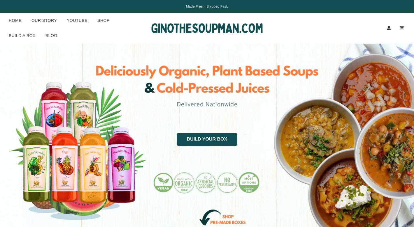 Gino The Soup Man Website