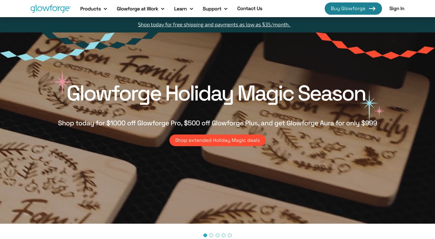 Glowforge Website