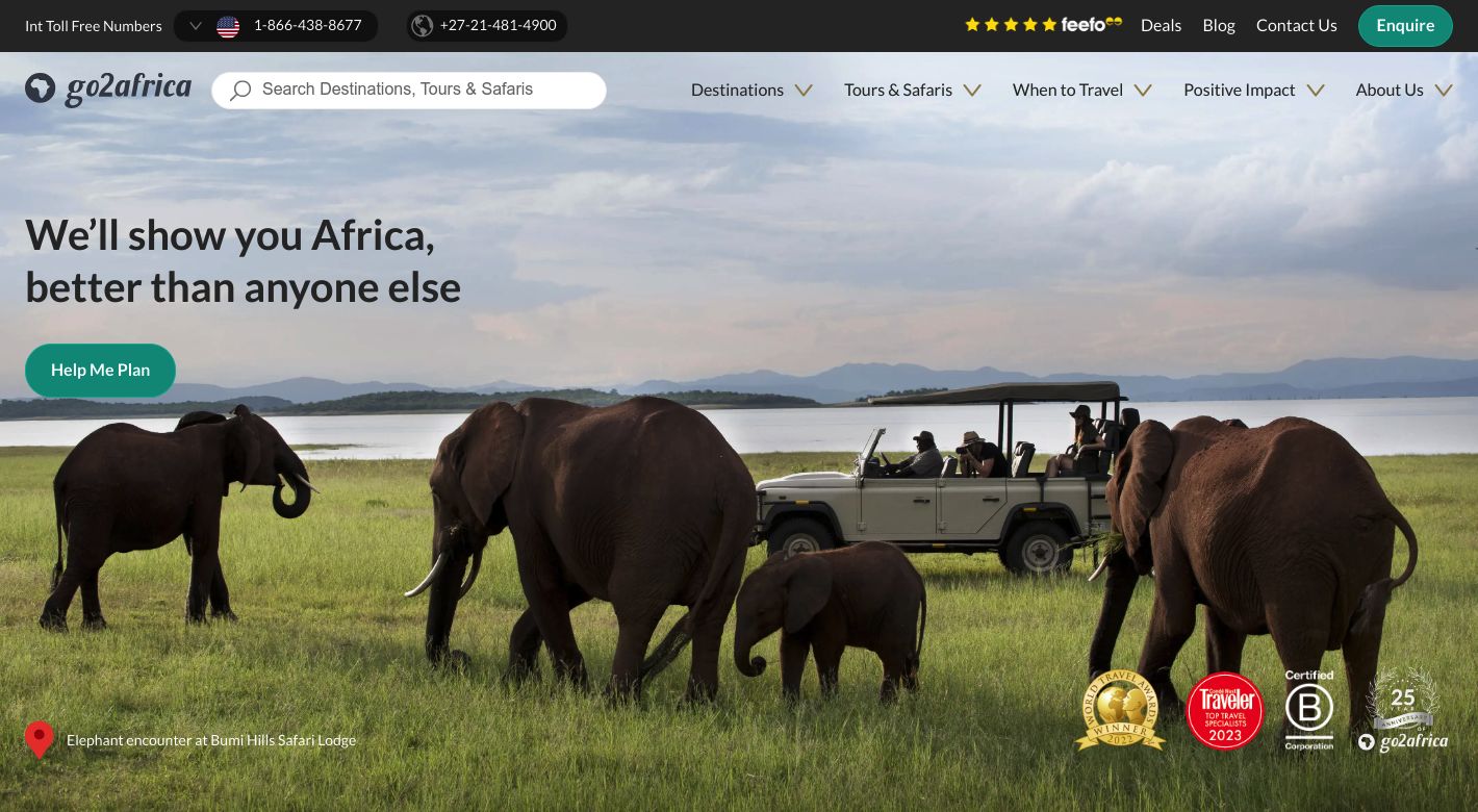 Go2Africa Website