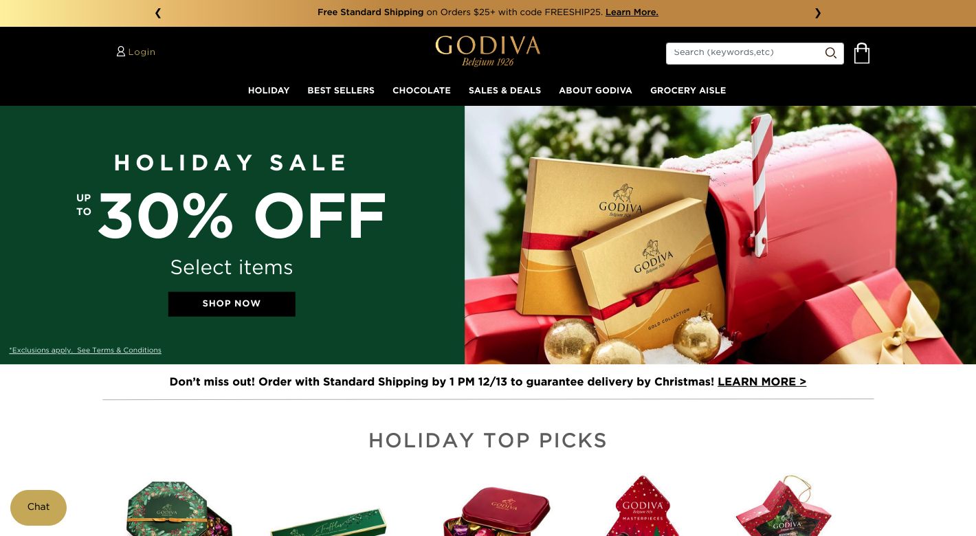 Godiva Website