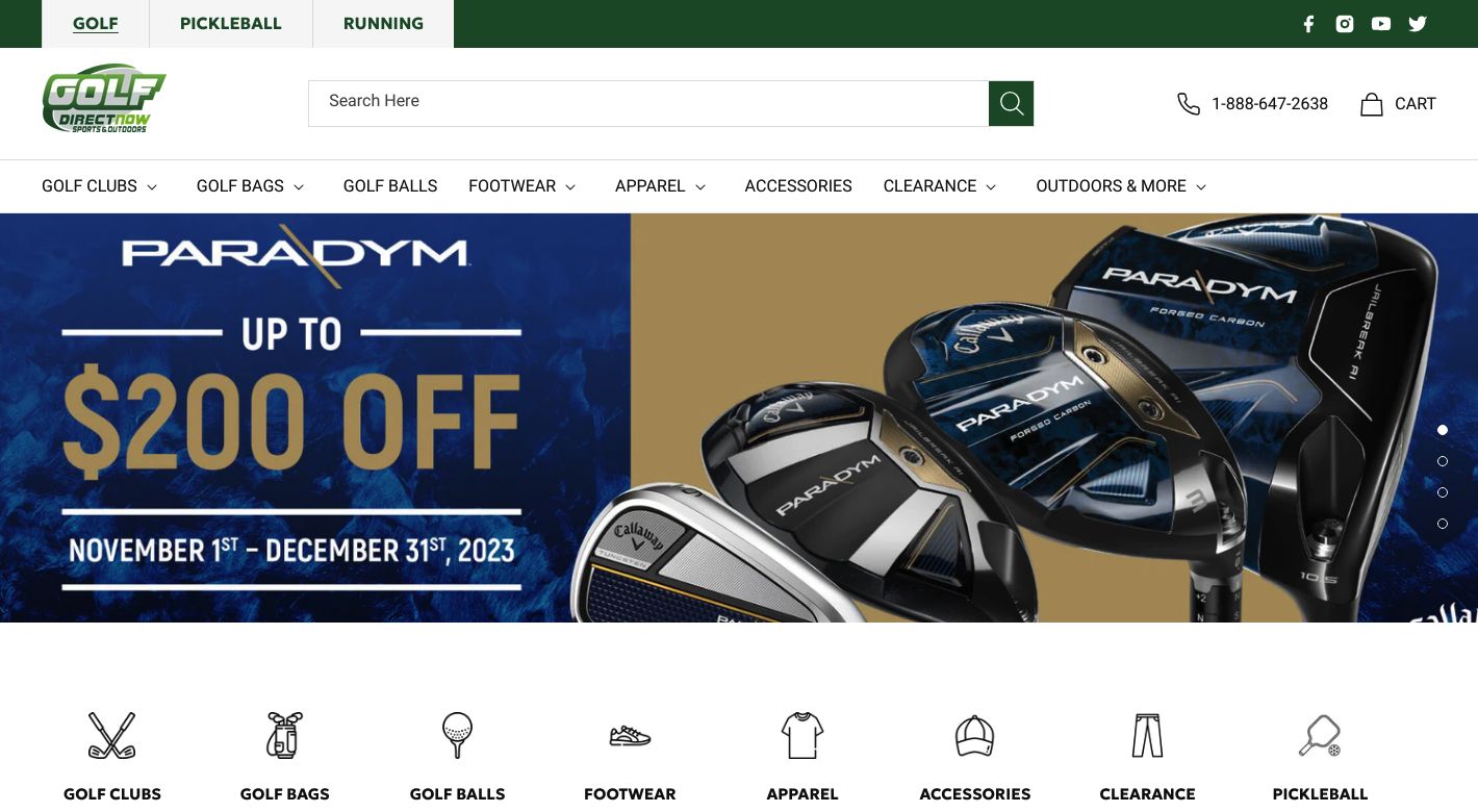 Golf Direct Now Website