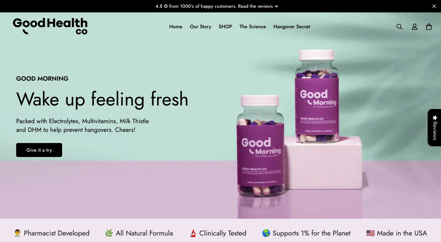 Good Health Co Website