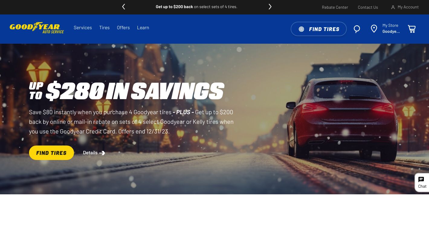 Goodyear Auto Service Website