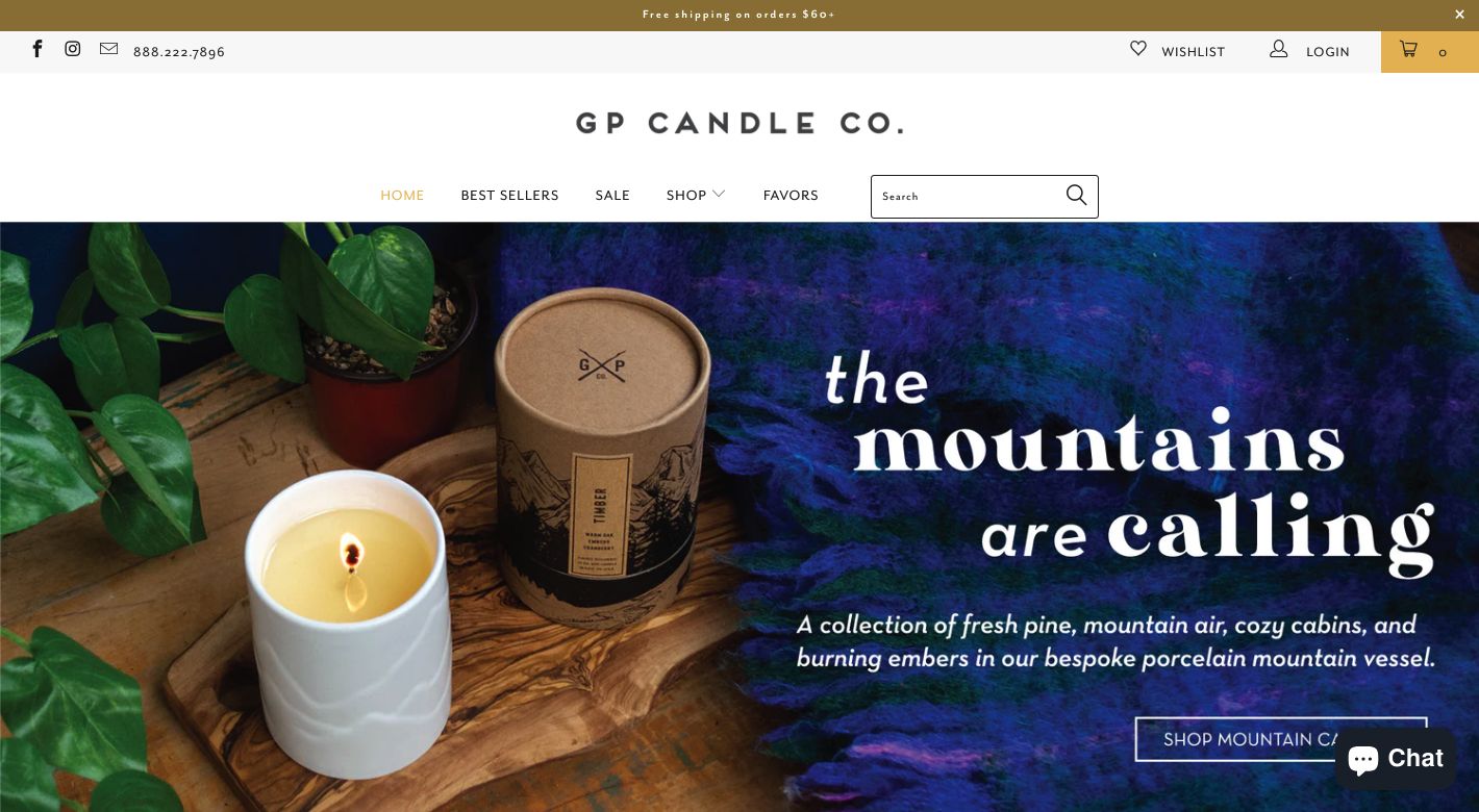 GP Candle Co. Website