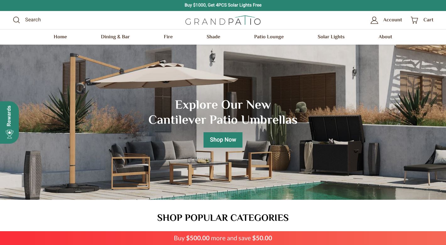 Grand Patio Website