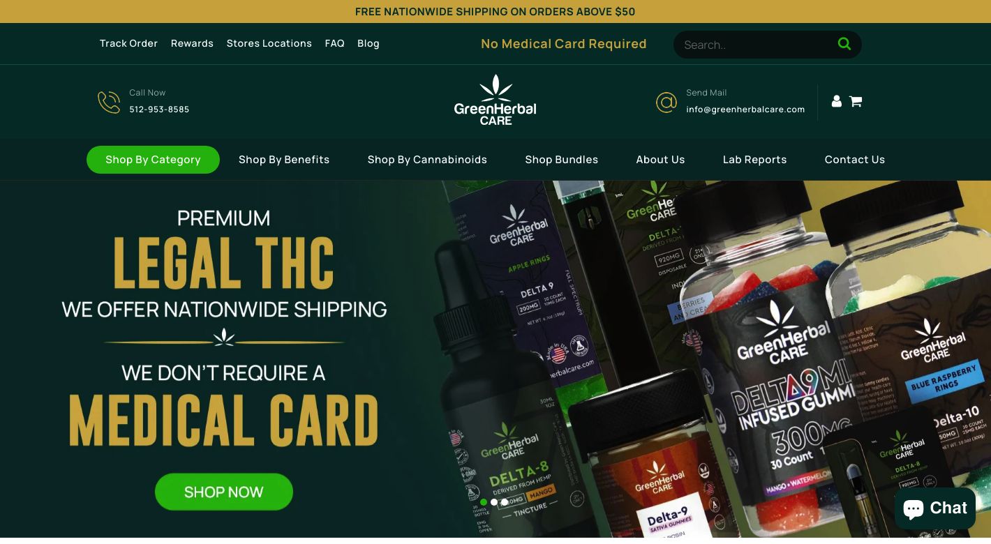 Green Herbal Care Website