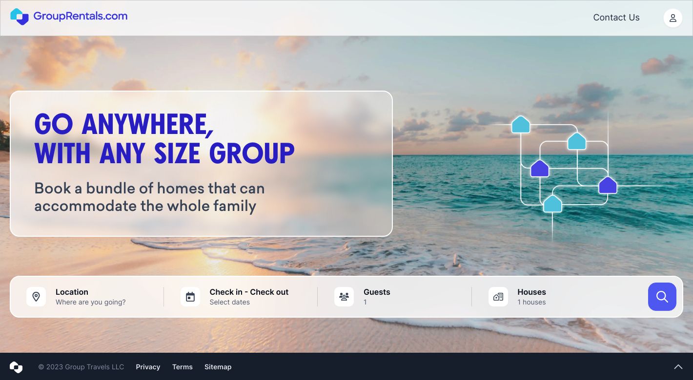 Group Rentals Website