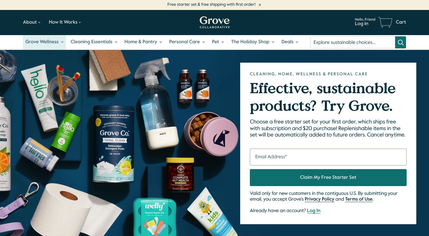 Grove Collaborative Website