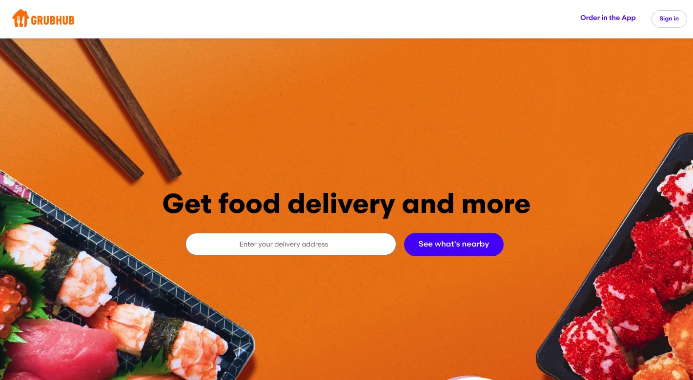 Grubhub Website