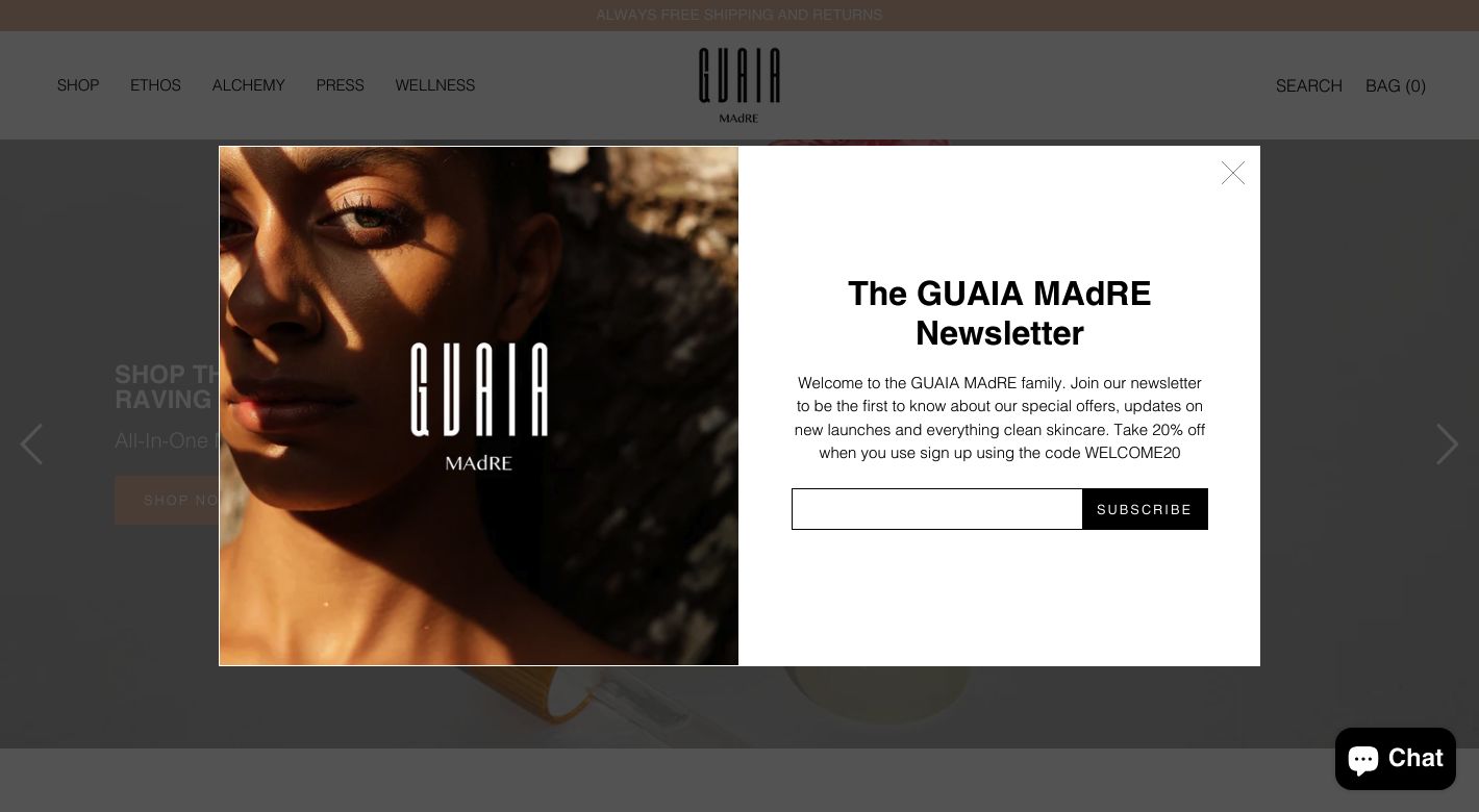 GUAIA MAdRE Website