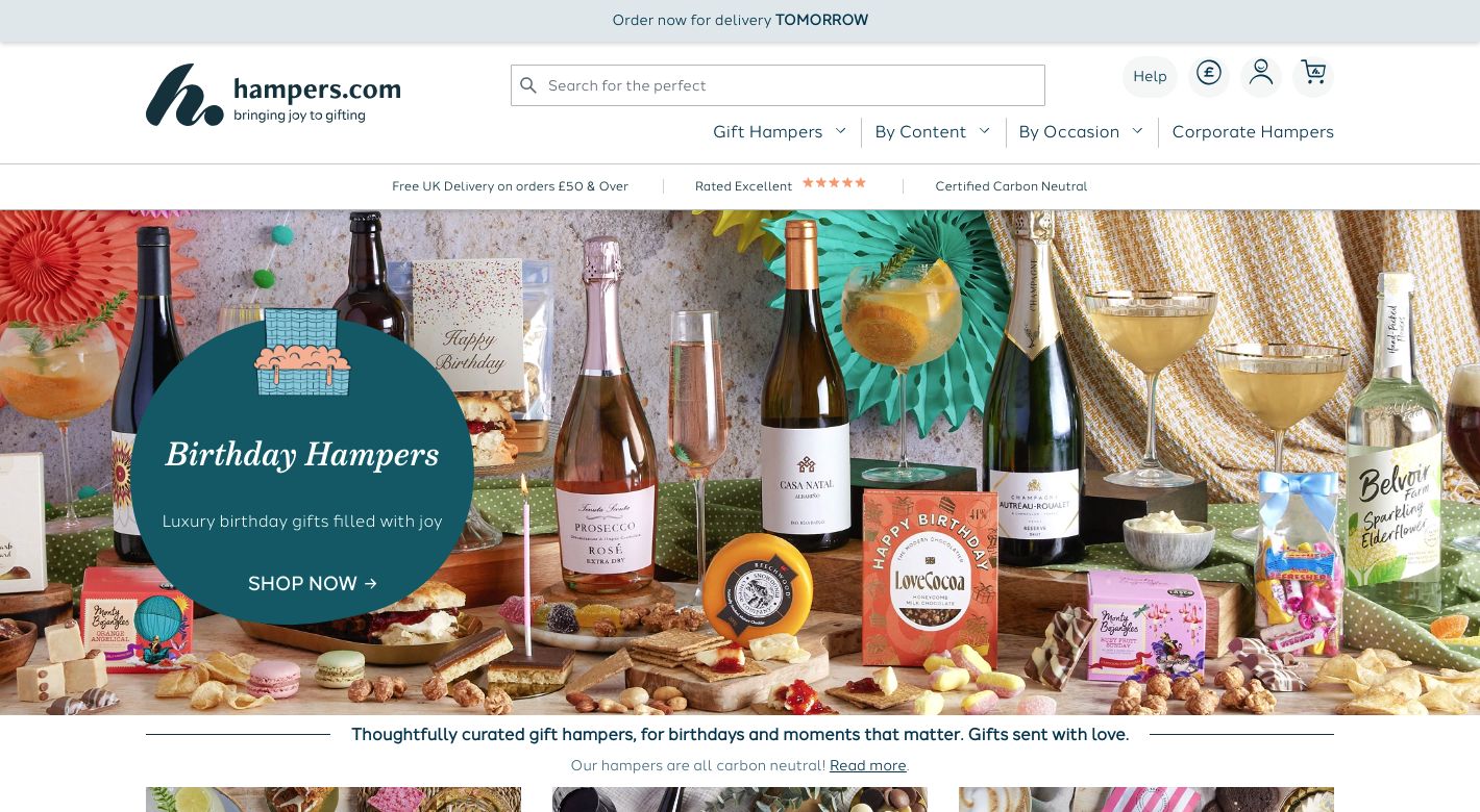 Hampers.com Website