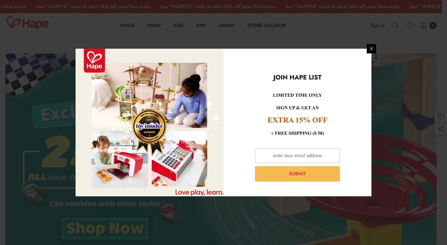 Hape International Website