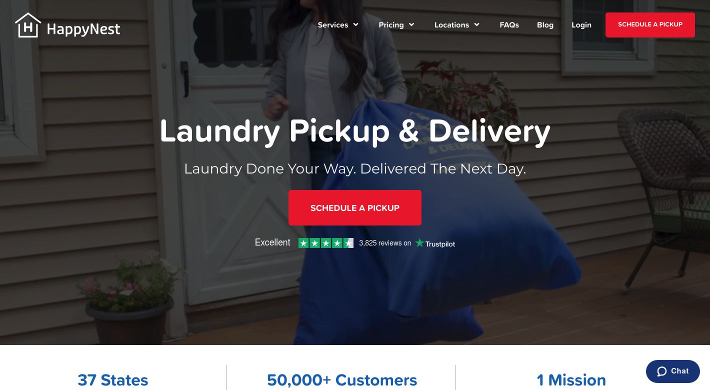 HappyNest Laundry Service Website