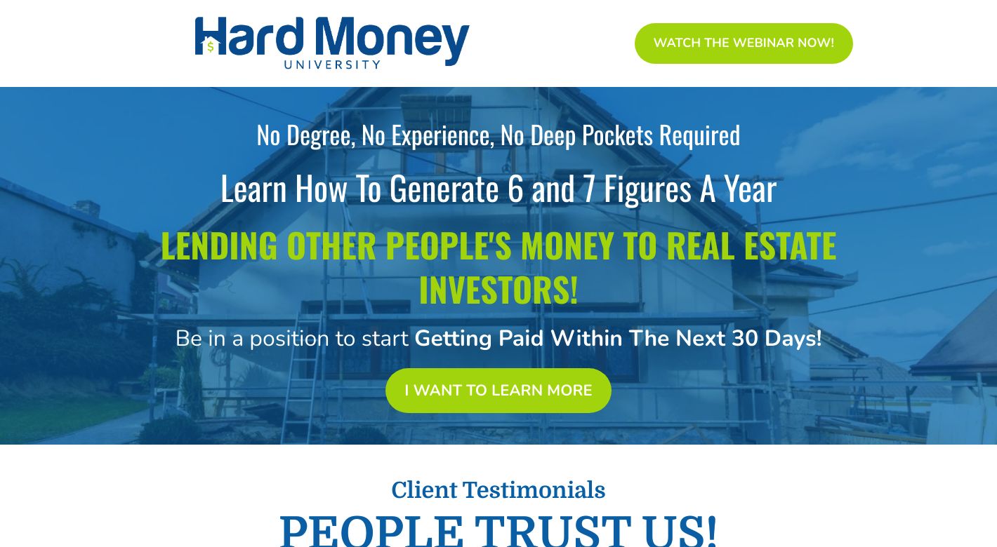 Hard Money University Website