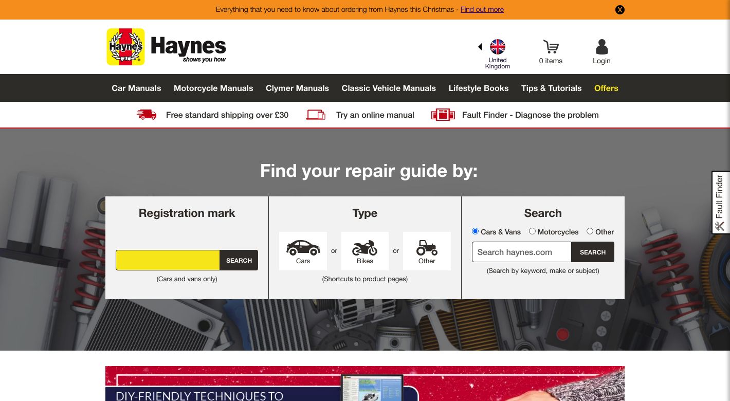 Haynes Manuals Website