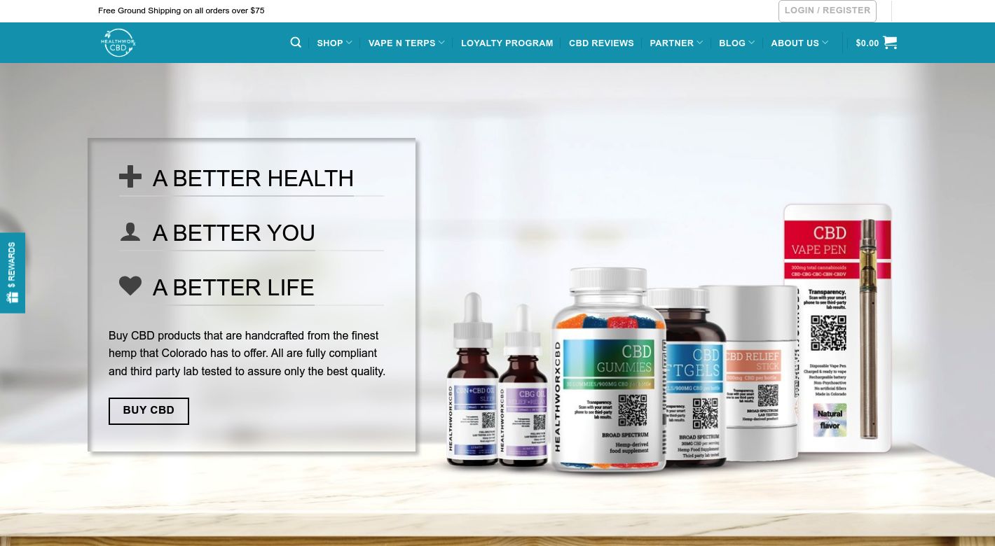 Healthworx CBD Website