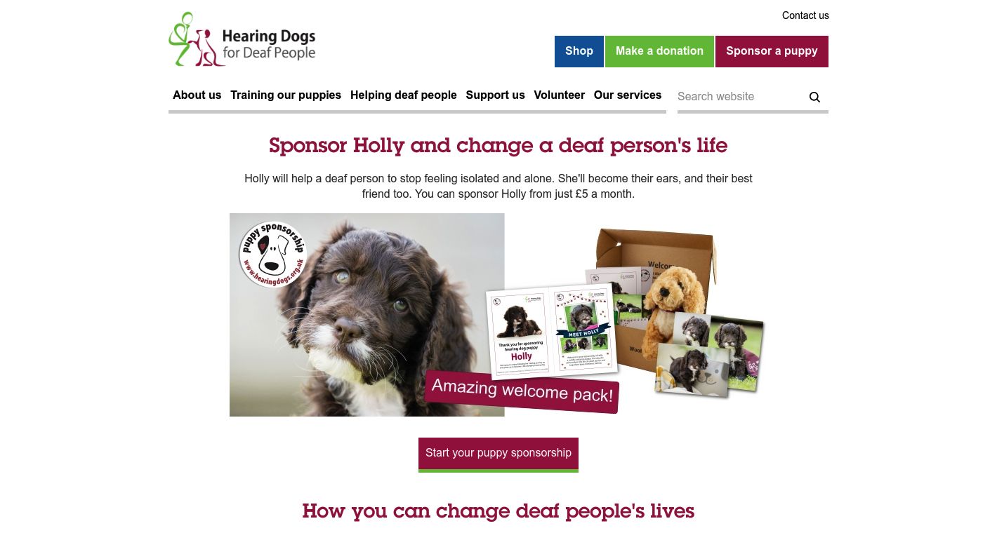 Hearing Dogs Website