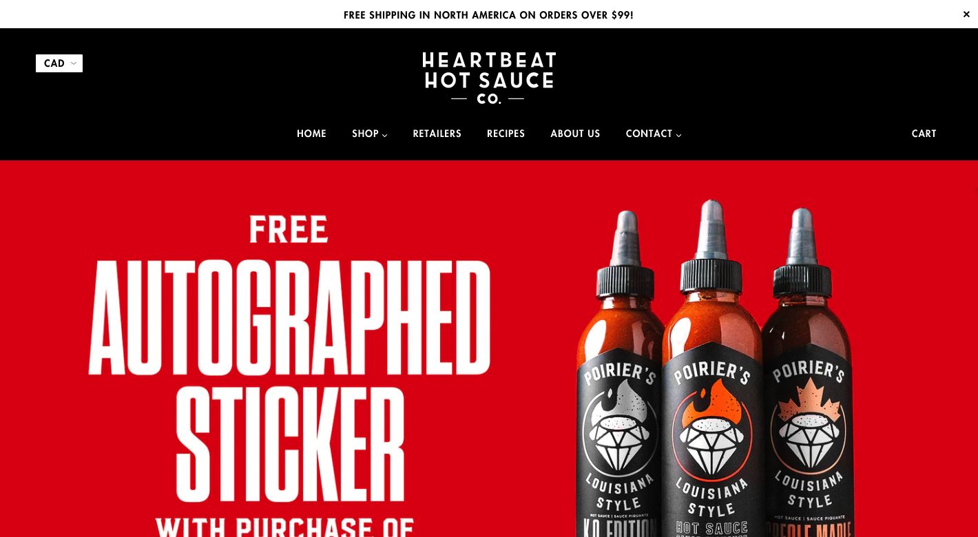 Heartbeat Hot Sauce Co. Website