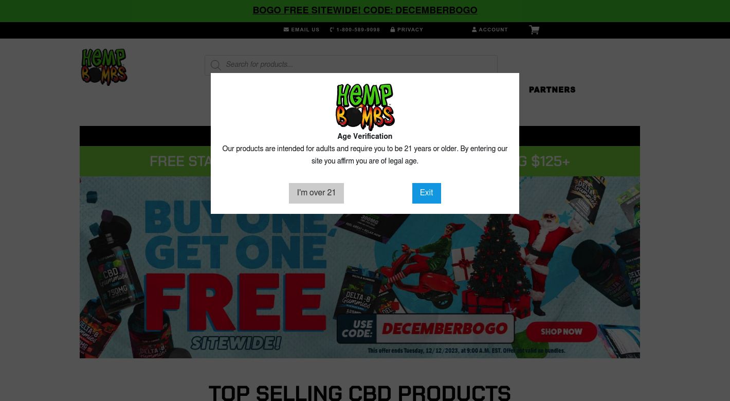 Hemp Bombs Website