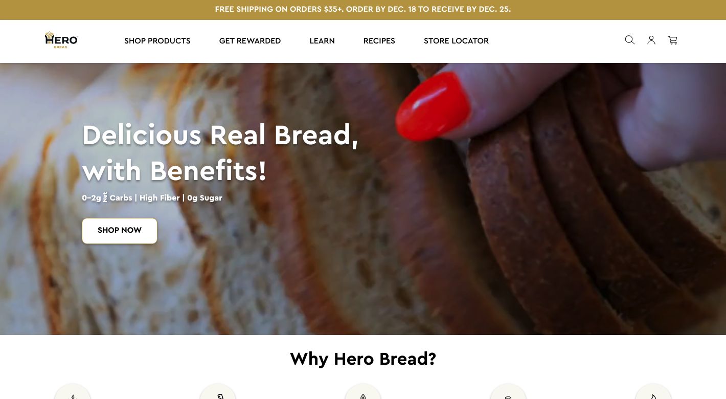 Hero Bread Website