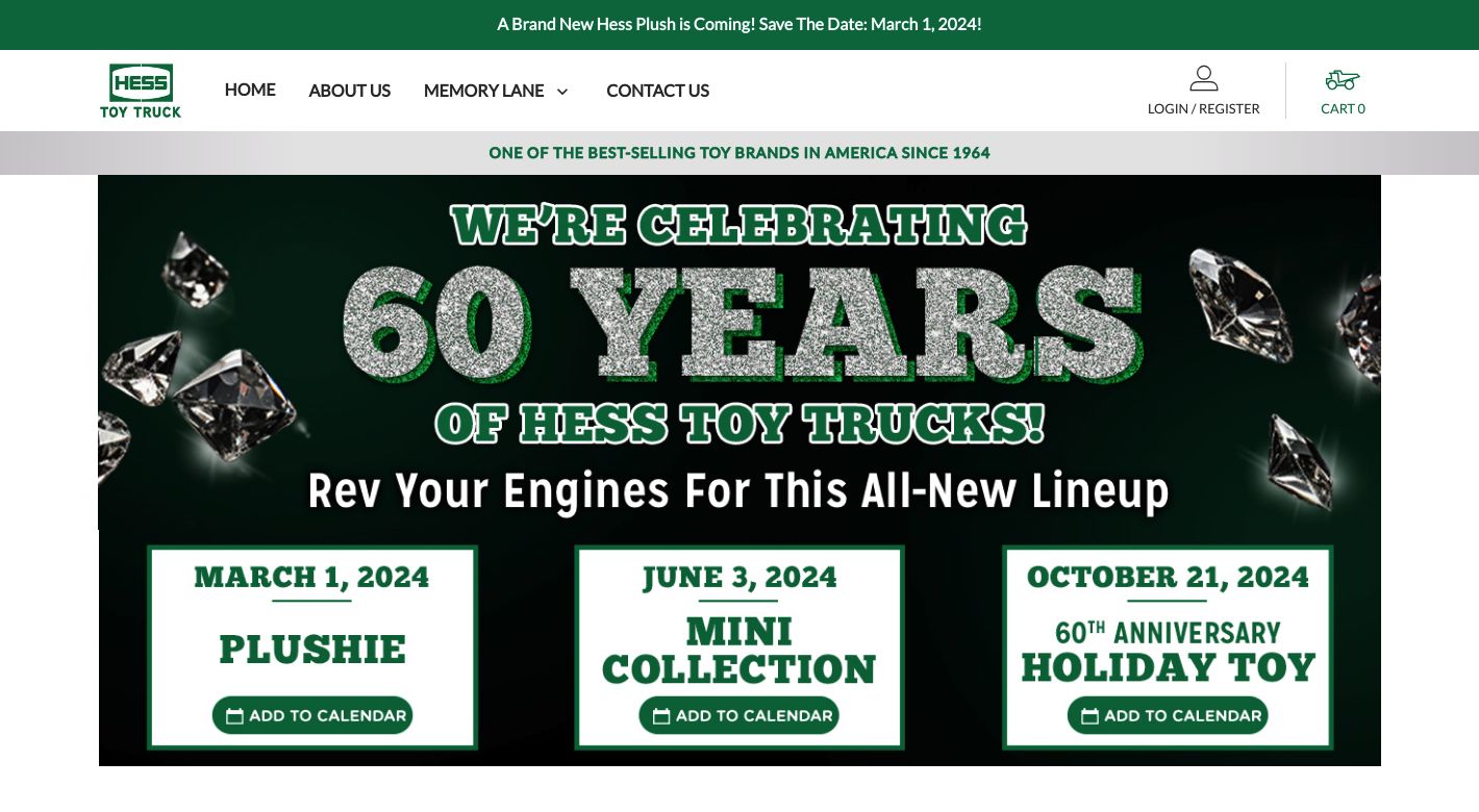 Hess Toy Truck Website