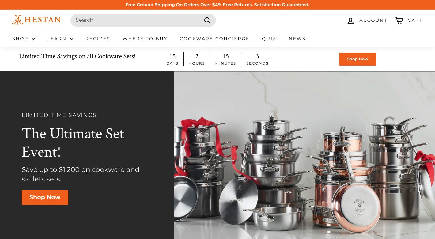 Hestan Culinary Website