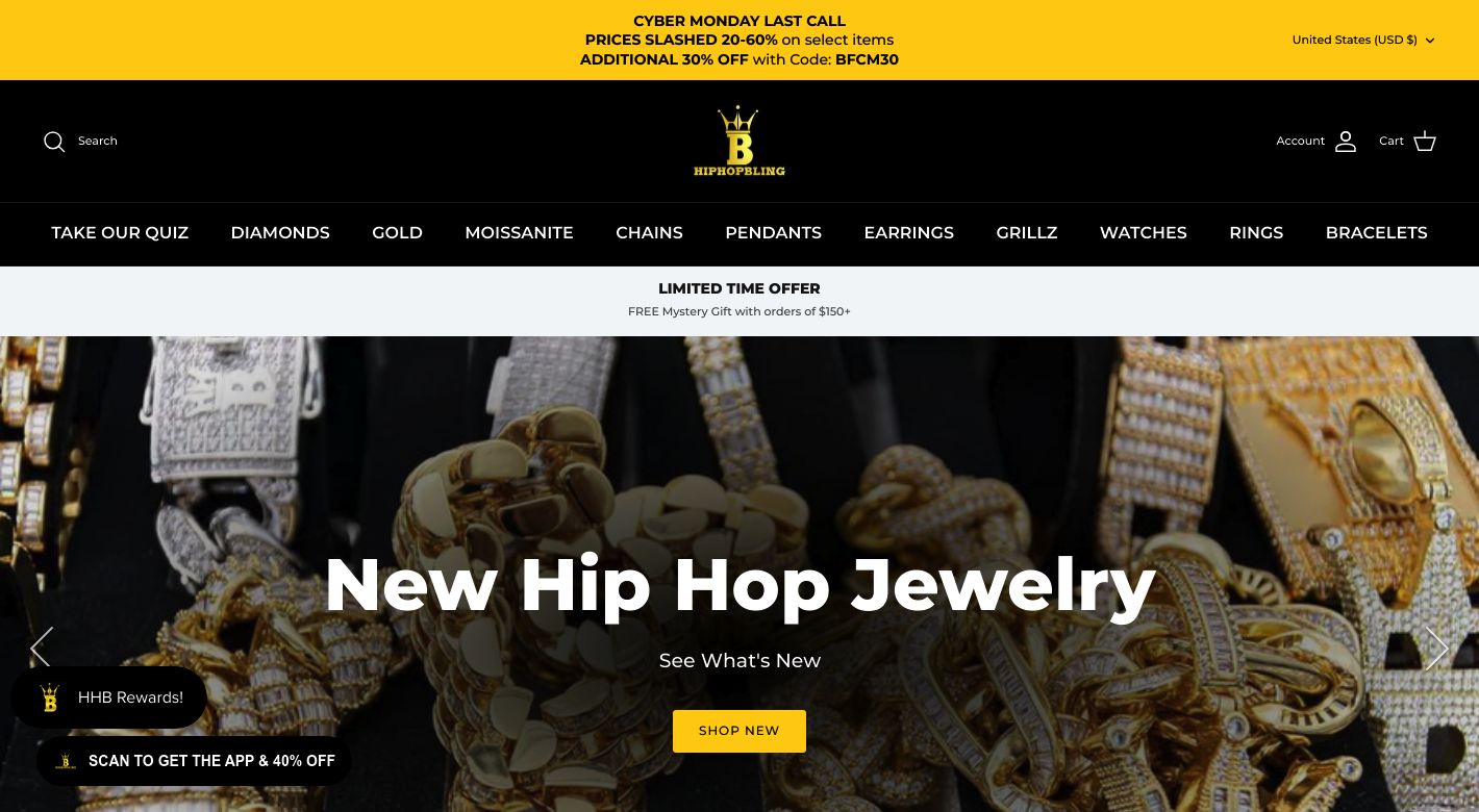 Hip Hop Bling Website