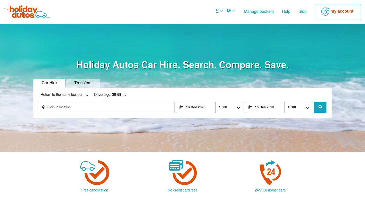 Holiday Autos Website