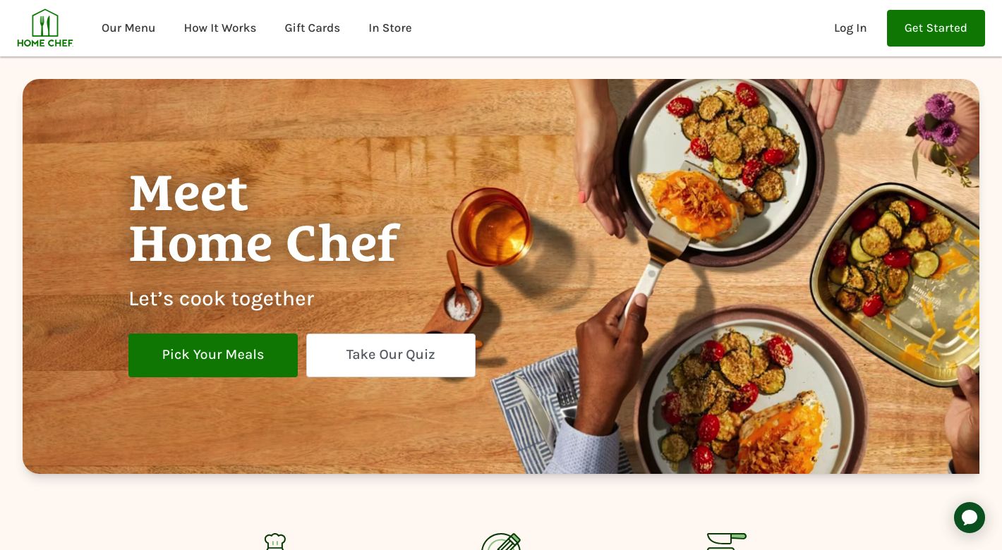 Home Chef Website