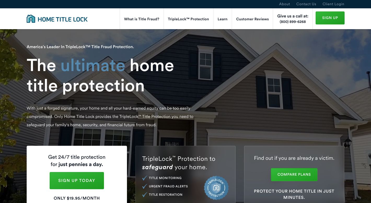 Home Title Lock Website