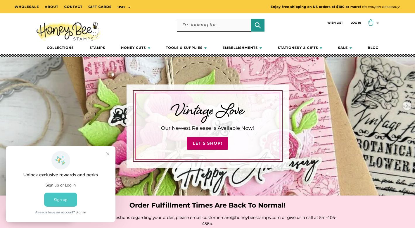 Honey Bee Stamps Website