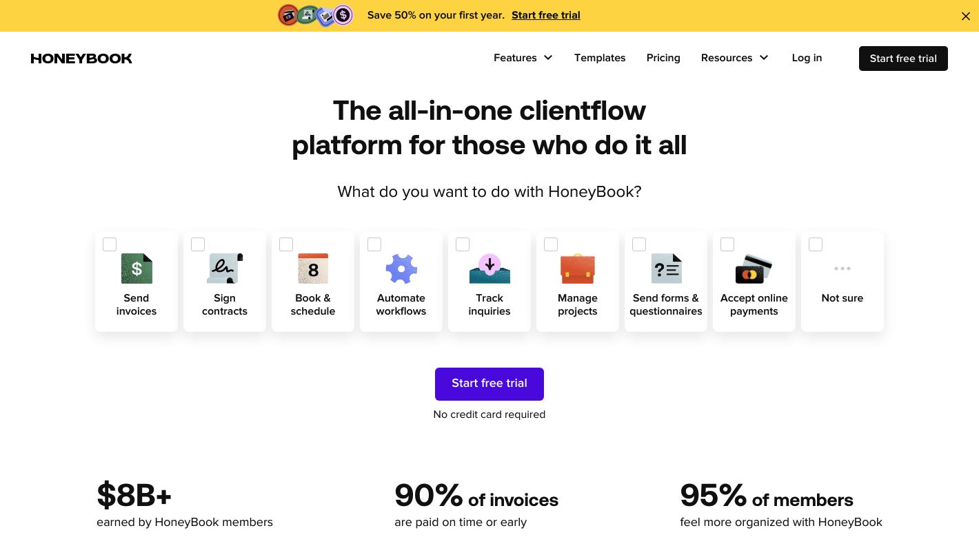 HoneyBook Website