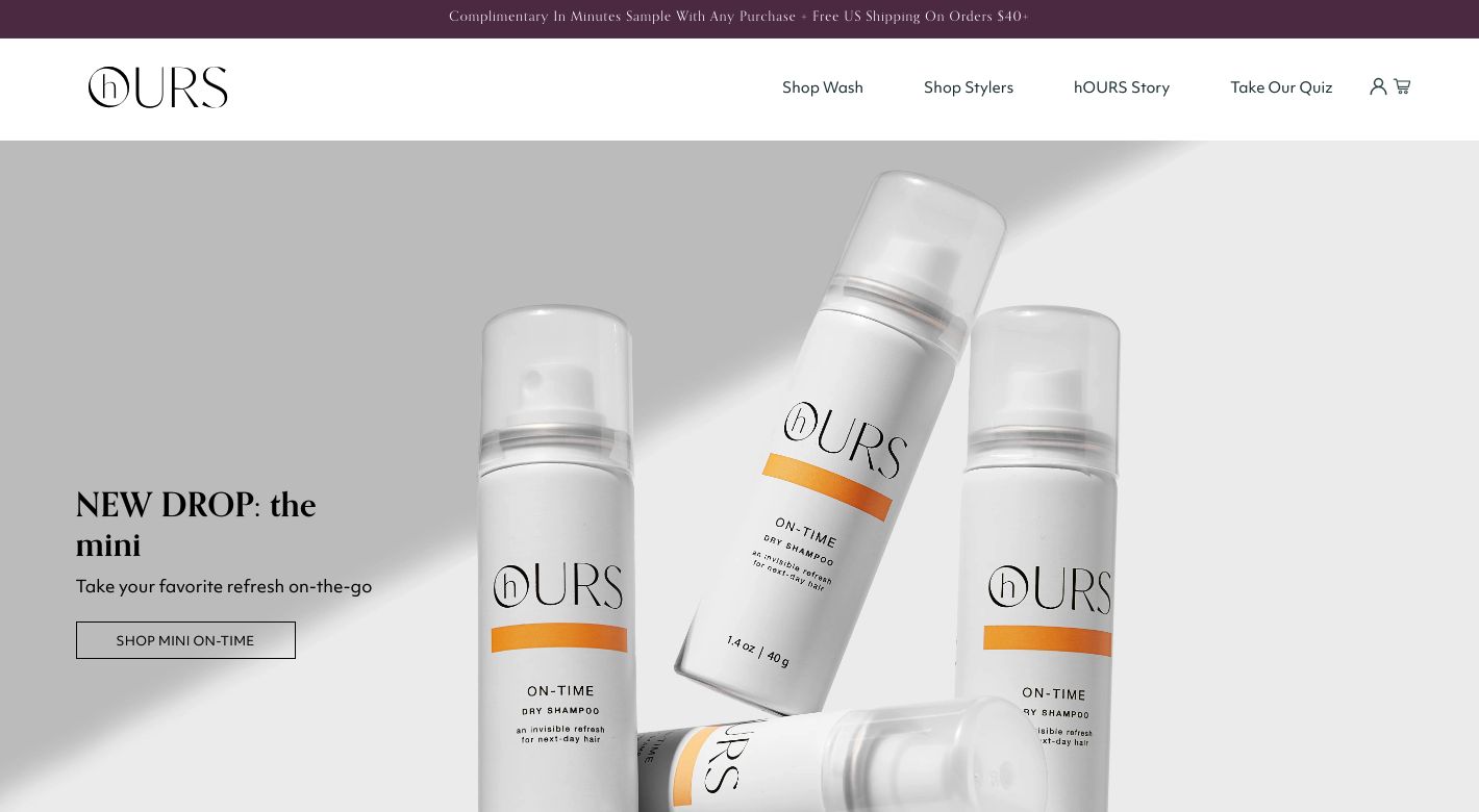 hOURS haircare Website