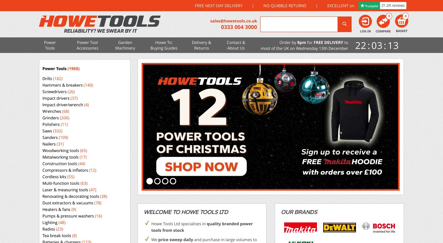 Howe Tools Website