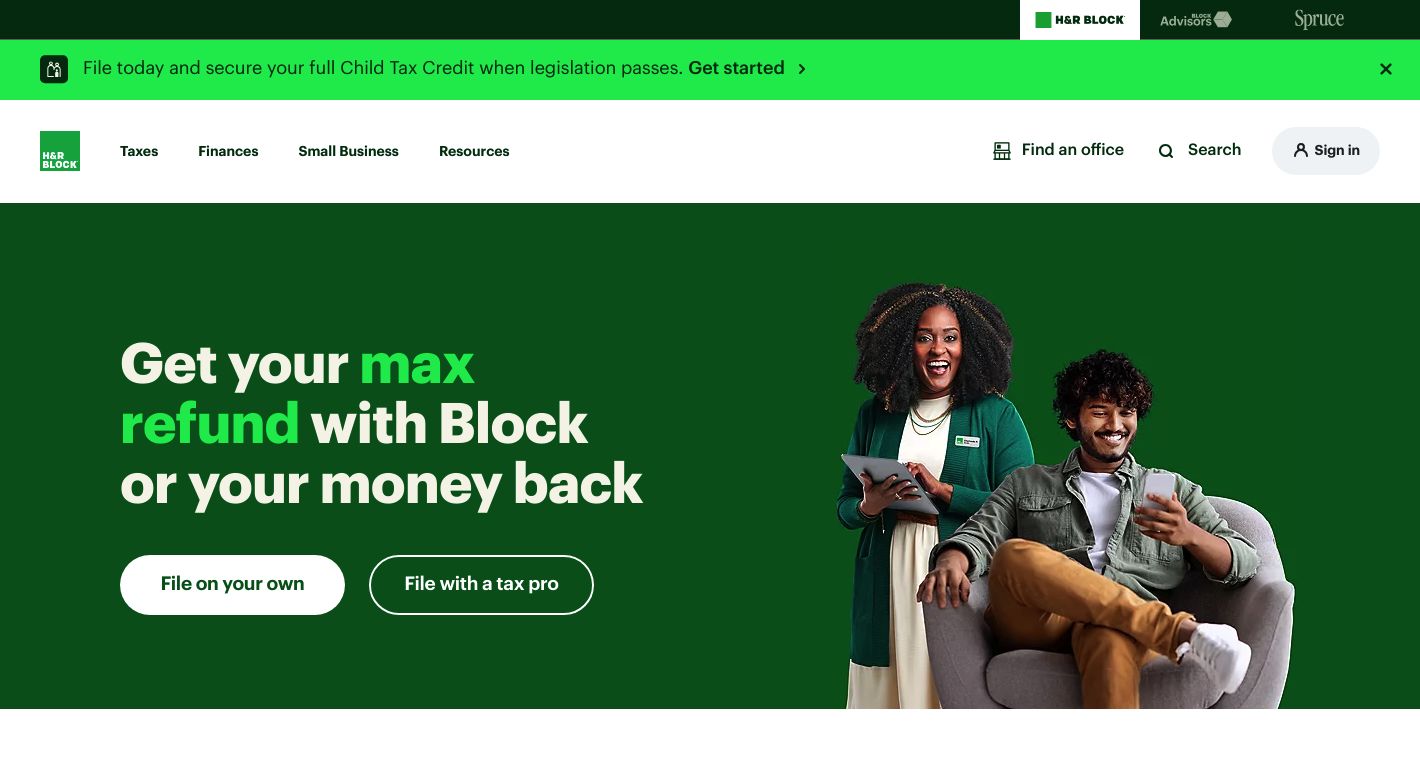 H&R Block Website