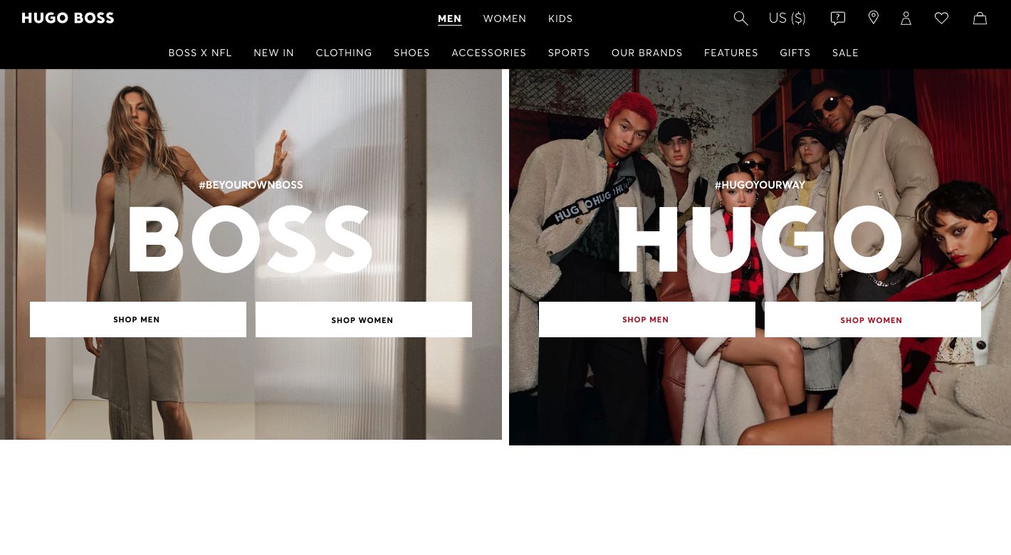 HUGO BOSS Website