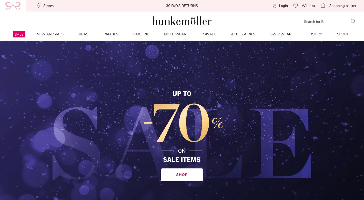 Hunkemoller Website