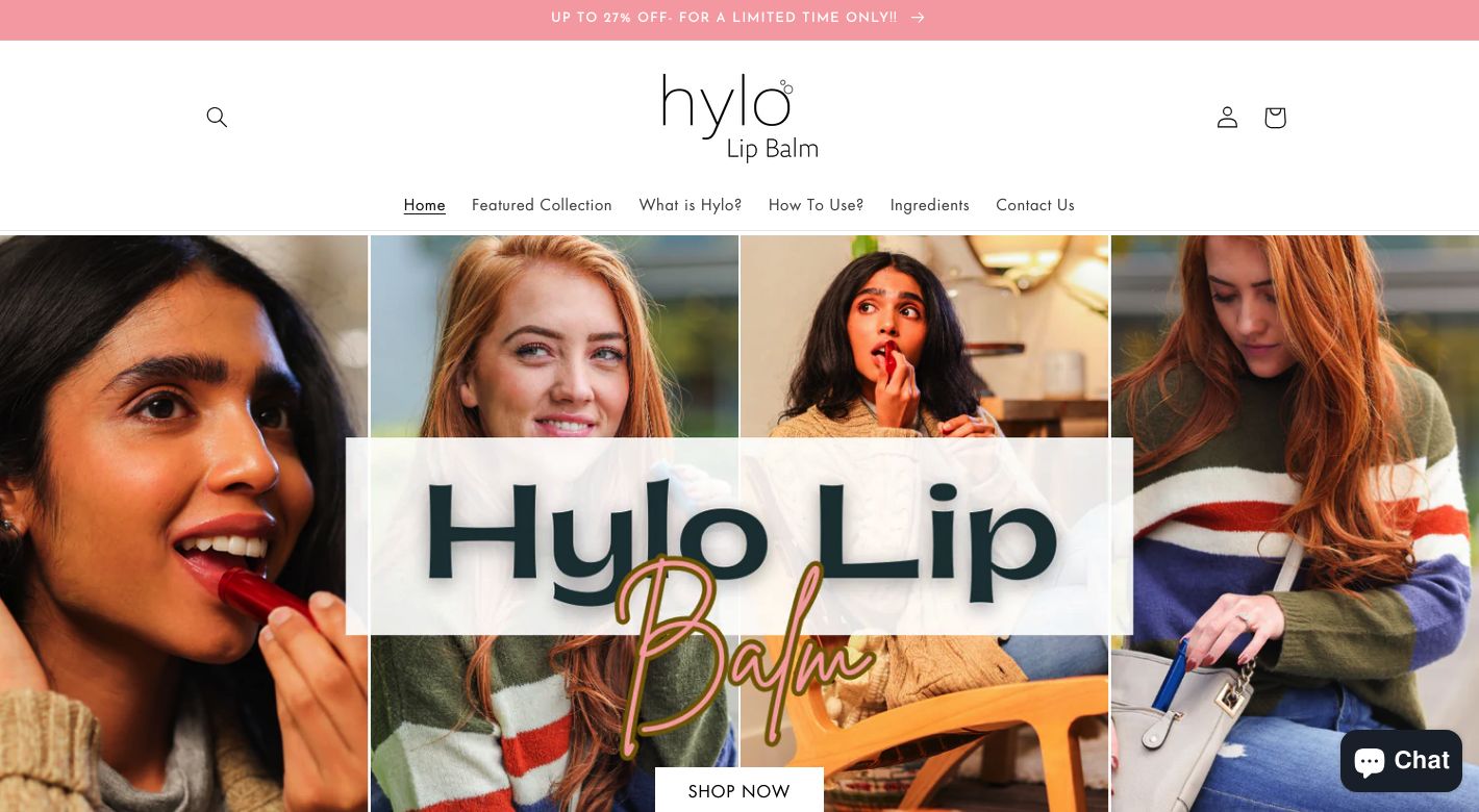 Hylo Lip Balm Website