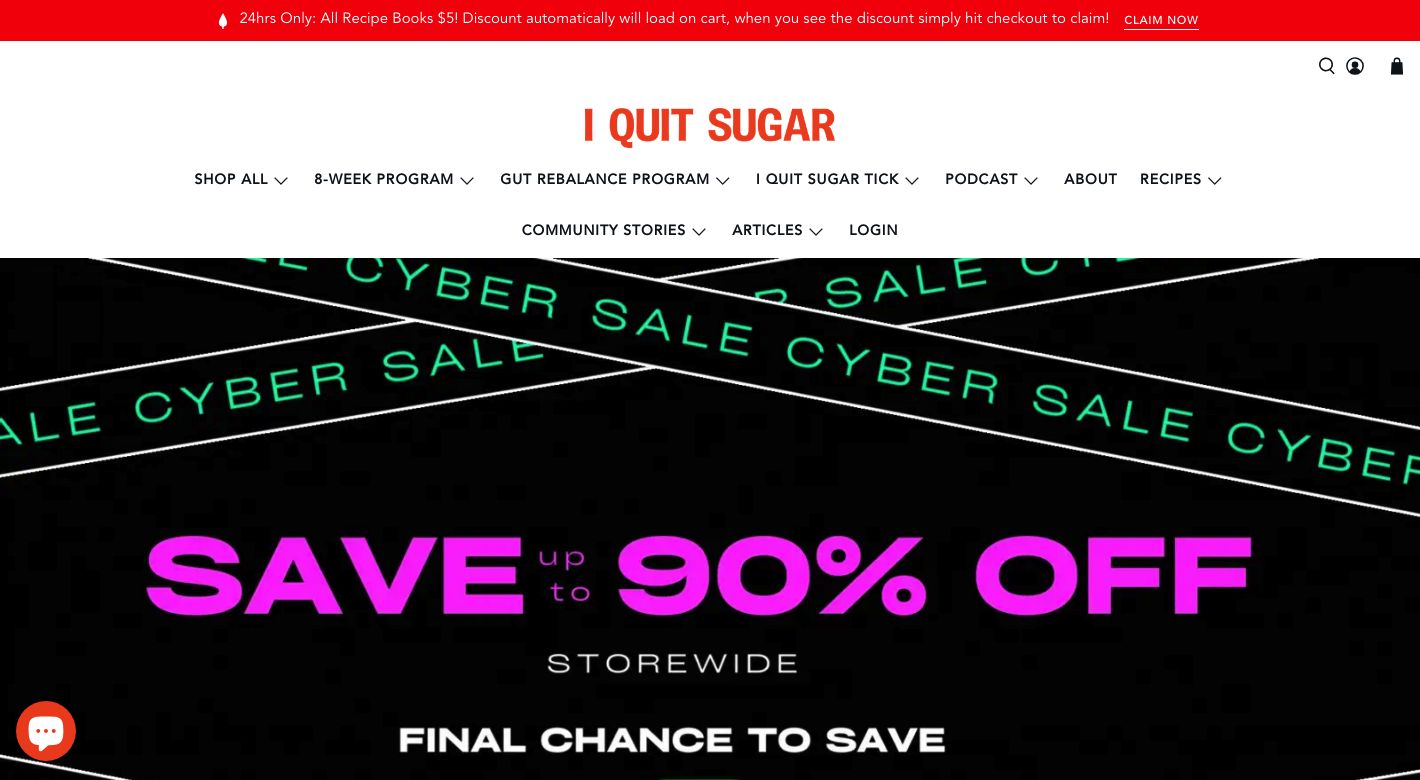 I Quit Sugar Website