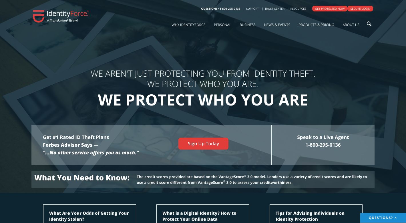 IdentityForce Website