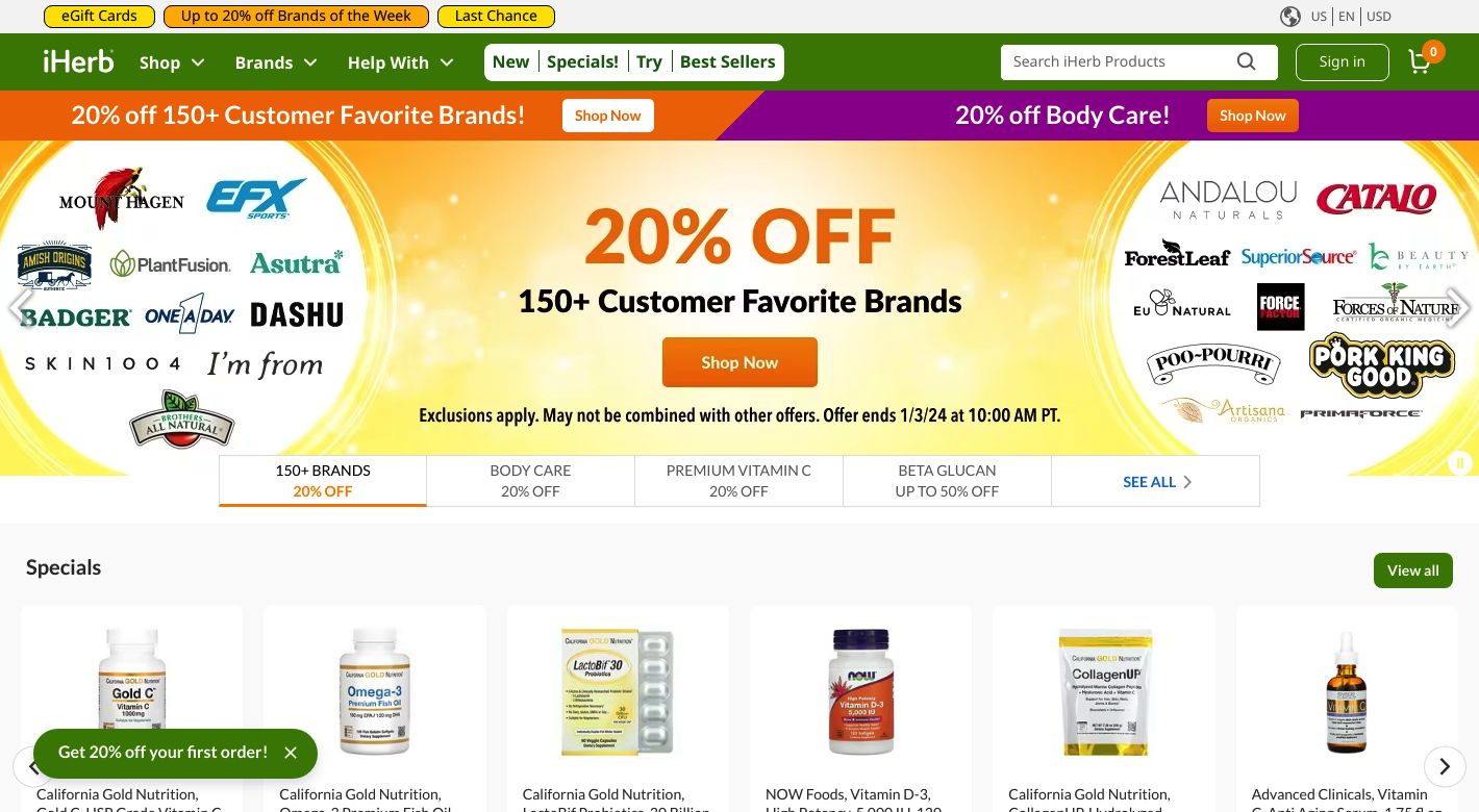 iHerb Website