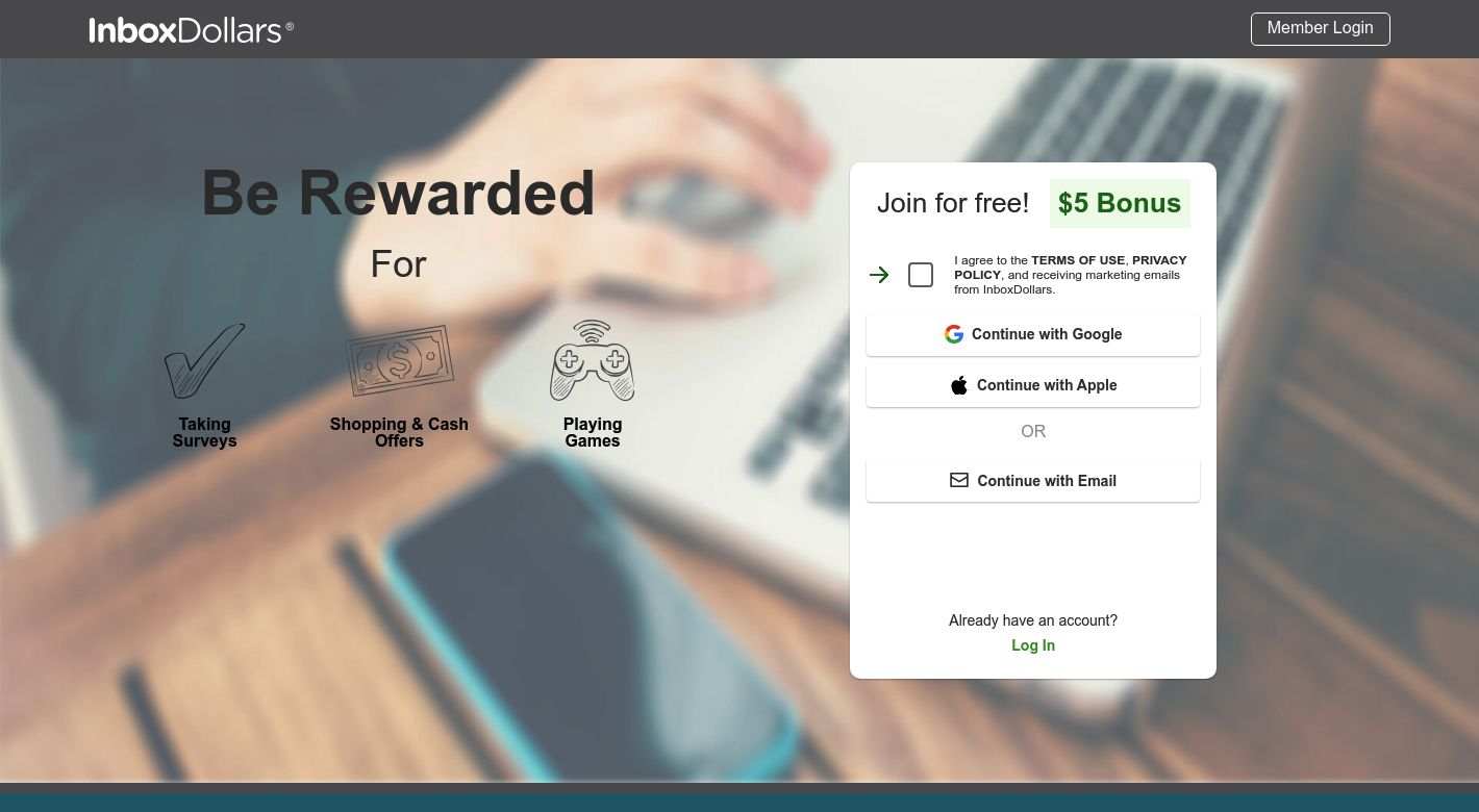 InboxDollars Website
