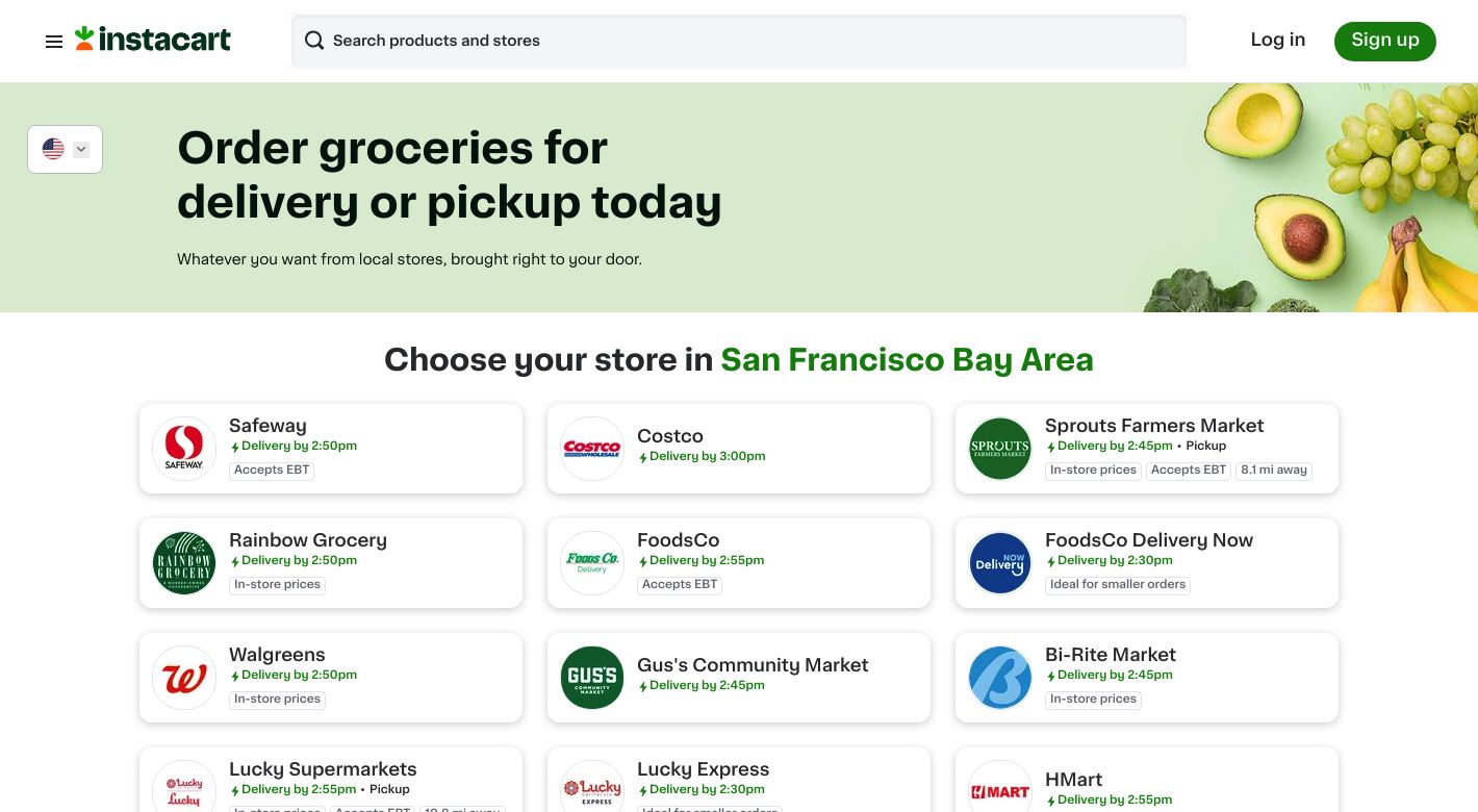 Instacart - Business Website