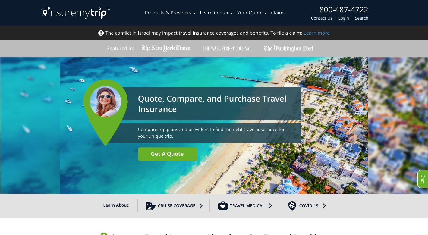 InsureMyTrip Website