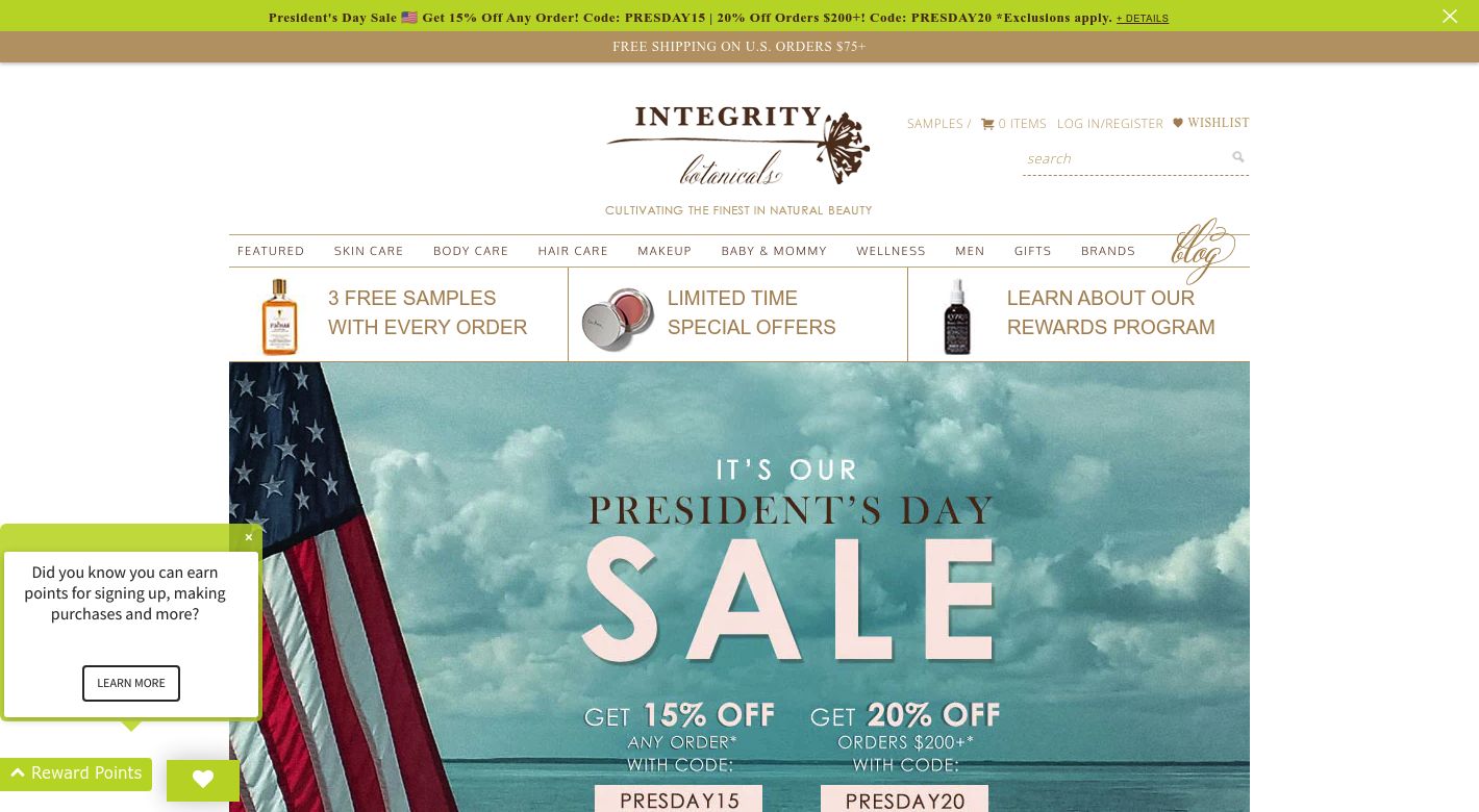 Integrity Botanicals Website