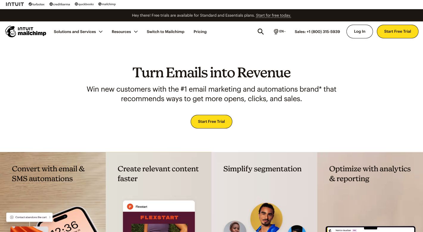 Intuit Mailchimp Website