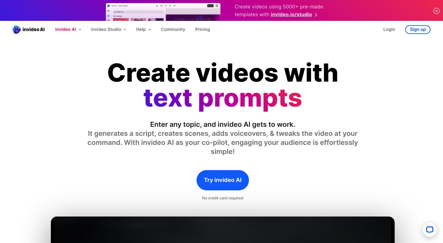 InVideo Website