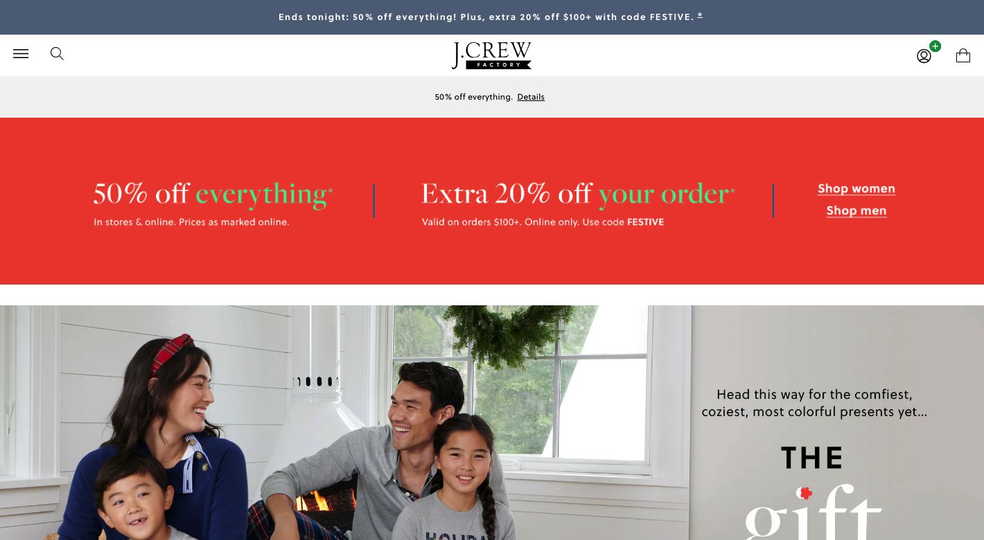 J.Crew Factory Website